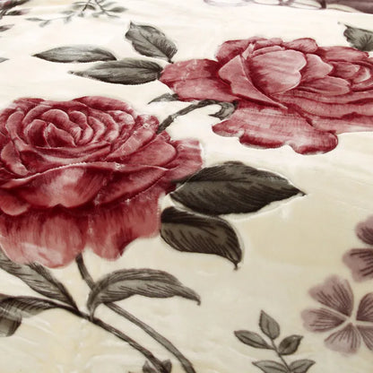 Ultra Soft Rose Throw Blanket – Cozy Heavy Microfiber Fleece for Bed, Sofa & Dormitory