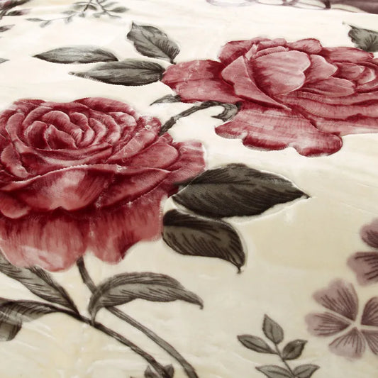 Ultra Soft Rose Throw Blanket – Cozy Heavy Microfiber Fleece for Bed, Sofa & Dormitory