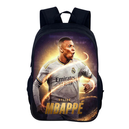 Football Sports School Backpack Set – Boys School Bag with Shoulder Bag & Pencil Case, Star Player Design, Best Gift
