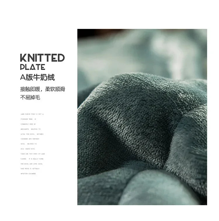 Winter Warm Blankets for Bed – 3 Layers Thick Flannel Quilt | Soft & Comfortable Bedding
