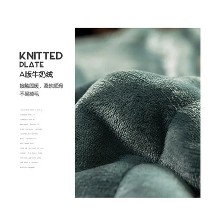 Winter Warm Blankets for Bed – 3 Layers Thick Flannel Quilt | Soft & Comfortable Bedding