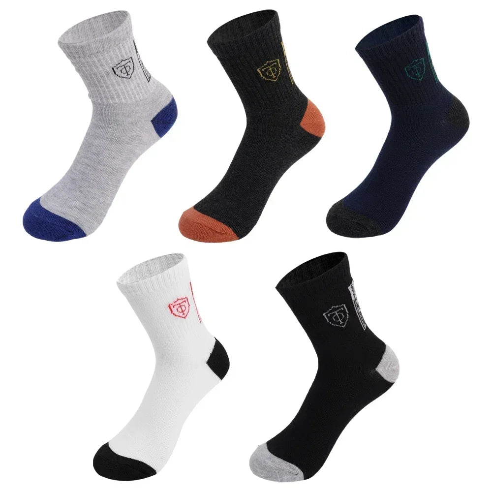 10 Pairs Breathable Cotton Sports Socks for Men – Bamboo Fiber Deodorant Business & Casual Socks