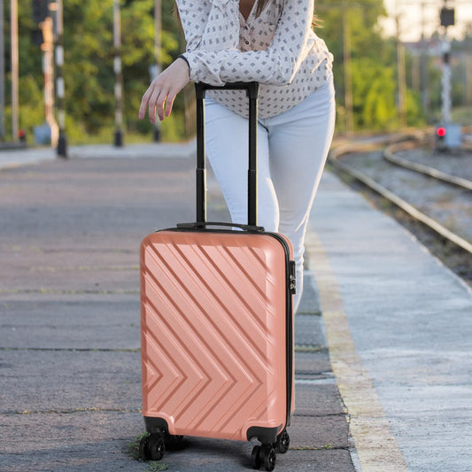 Lockable Luggage Suitcase – Travel-Friendly with 20 Handles & Universal Roller Wheels for Easy Mobility