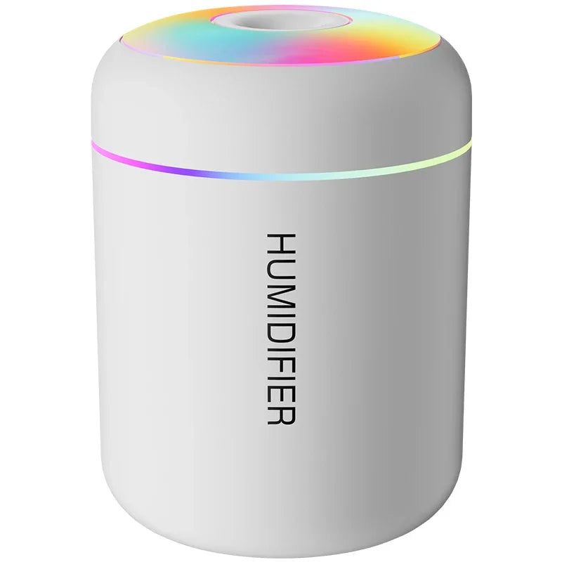 Mini USB Air Humidifier & Aroma Diffuser – Essential Oil Mist Maker with LED Light for Car & Home