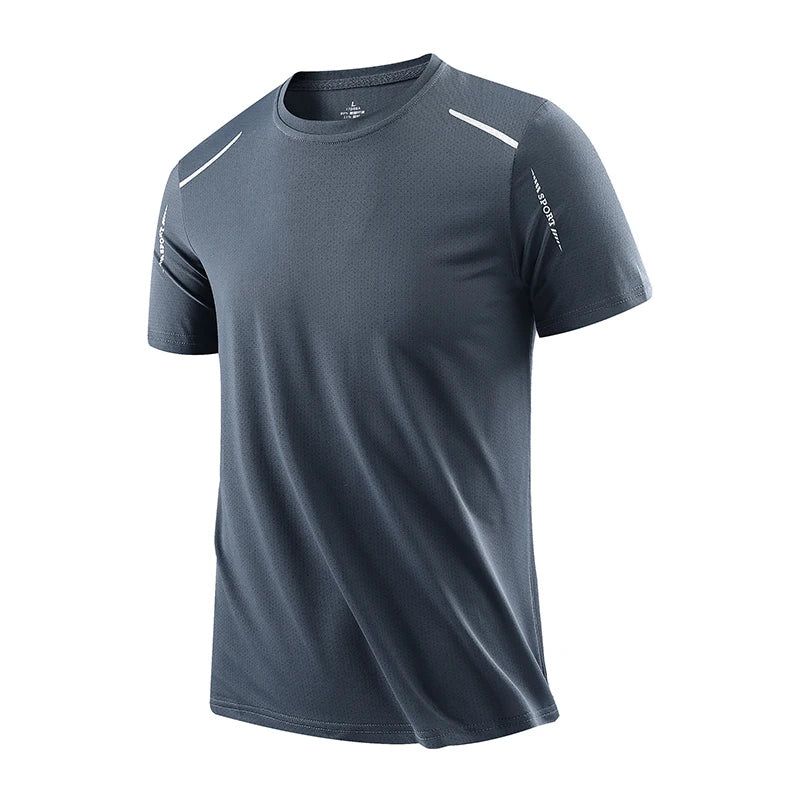 CHRLCK Men’s Quick-Dry Running T-Shirt – Breathable Outdoor Sports Short Sleeve Tee for Summer