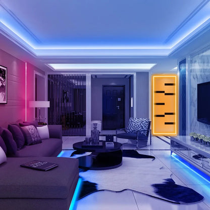 RGB LED Strip Light with USB & 24-Key Remote – Color Changing SMD Lights for Holiday Decoration