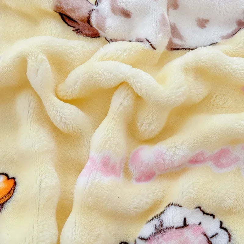 Fluffy Plush Cartoon Fleece Bed Sheet | Double Bed | Winter Warm