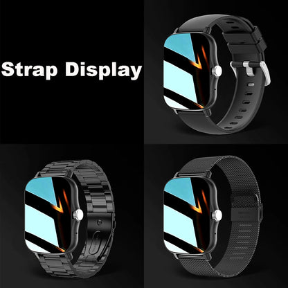 Waterproof Smart Watch – Bluetooth Call, Message Alerts & Fitness Tracker for Android & iPhone