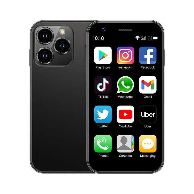 Mini 4G LTE Android 10 Smartphone | 3GB RAM 64GB ROM | 3" Display | 5MP Camera | Dual SIM | Play Store & WhatsApp
