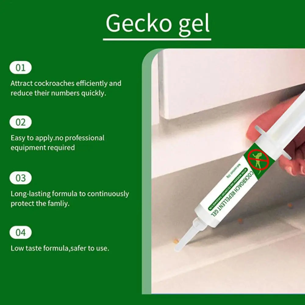 Gecko Repeller Outdoor Reptile Prevention Gel | Natural Lizard Repellent Fast-Acting Gecko Bait for Home, Lawn & Porch