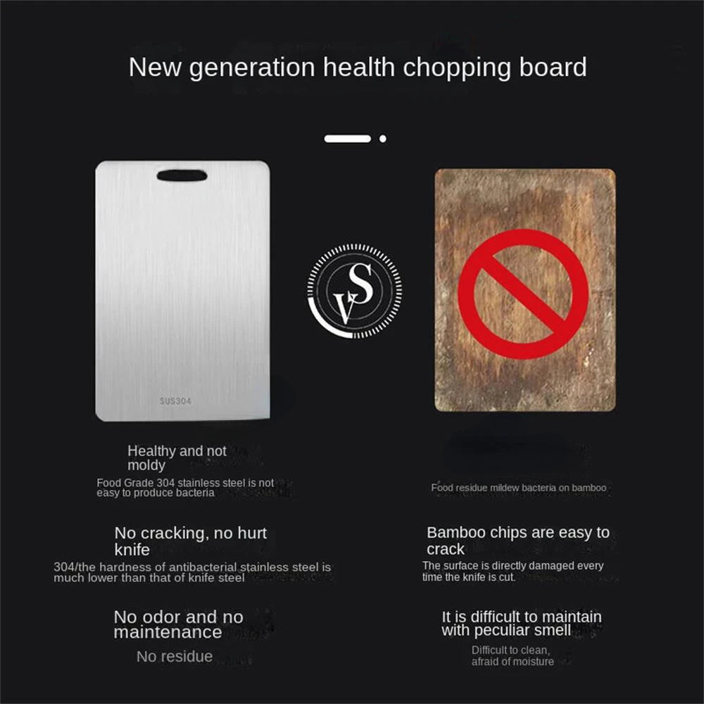 316 Stainless Steel Chopping Board – Double-Sided Cutting & Kneading Board