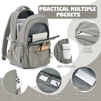Laptop Backpack for Women – Anti-Theft Work Backpack, School Bag, Nurse Backpack, Bookbag for Teen Girls & Boys (Fits 14-Inch Laptop)