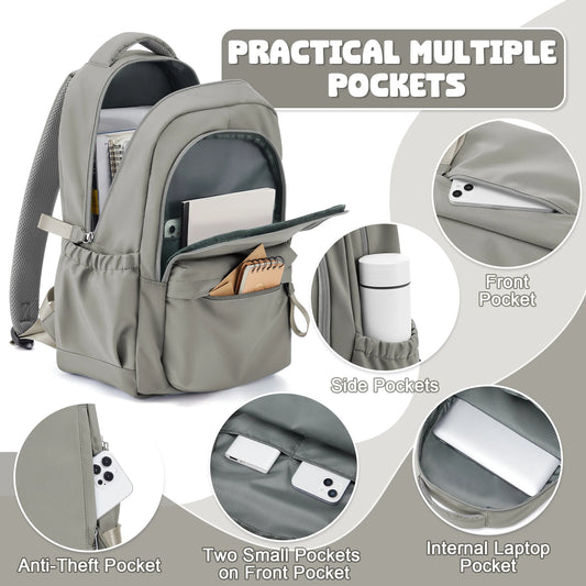 Laptop Backpack for Women – Anti-Theft Work Backpack, School Bag, Nurse Backpack, Bookbag for Teen Girls & Boys (Fits 14-Inch Laptop)