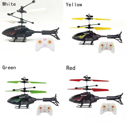 Mini Remote Control Flying Helicopter Toy – Rechargeable Infrared Sensor Drone Plane with USB Charging