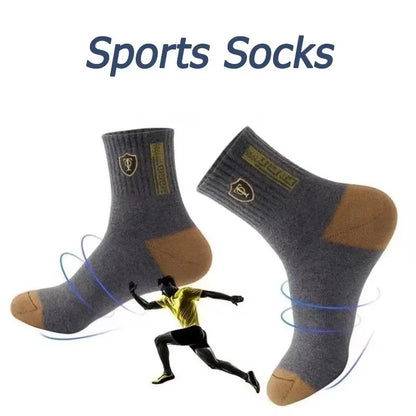 10 Pairs Breathable Cotton Sports Socks for Men – Bamboo Fiber Deodorant Business & Casual Socks