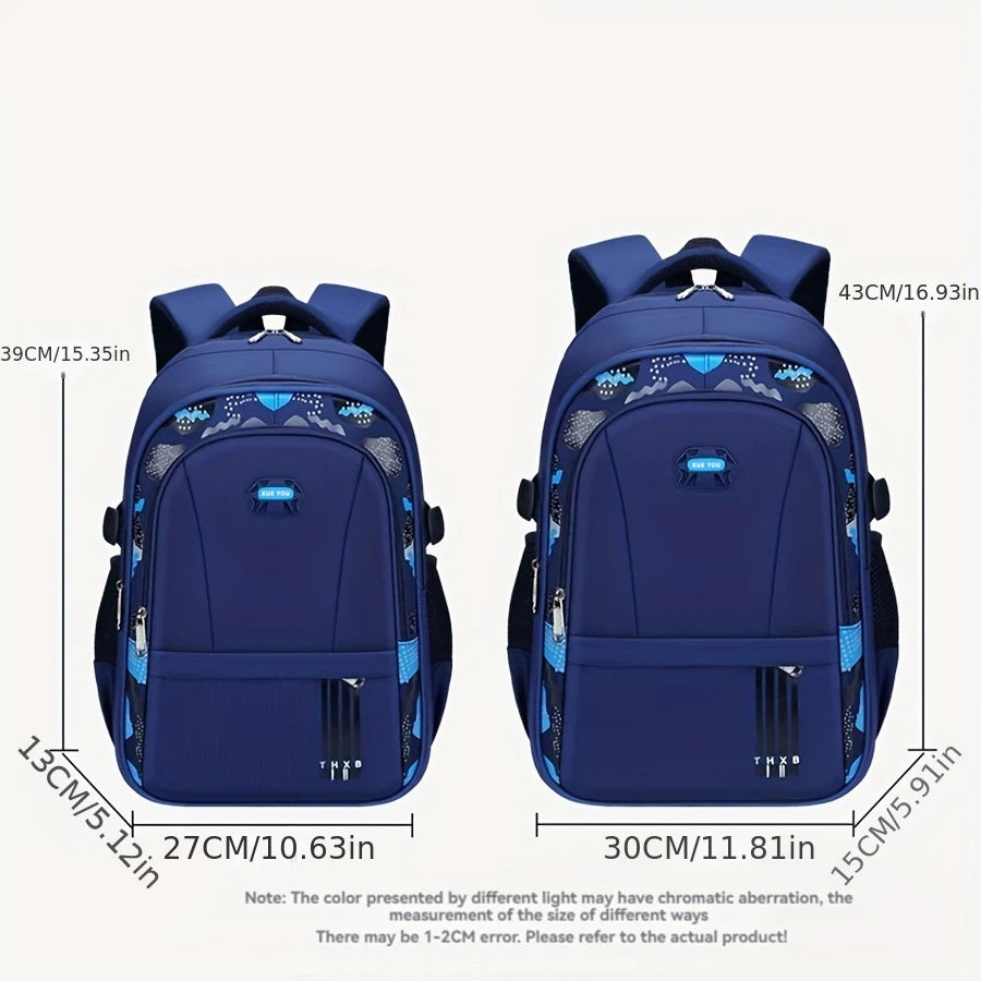 Children’s School Backpack – Lightweight Large Capacity Shoulder Bag for Boys (Grades 1–6, Ages 6–12)