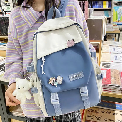 Nylon Book Bag – Multifunctional Waterproof Large Capacity Backpack for Boys & Girls