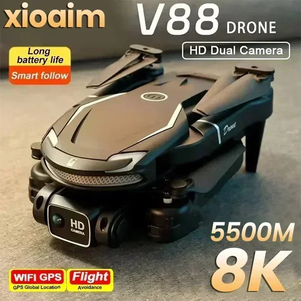 New Xiaomi V88 Drone 8K 5G GPS – Dual Camera Professional Quadcopter with Remote Control & HD Aerial Photography
