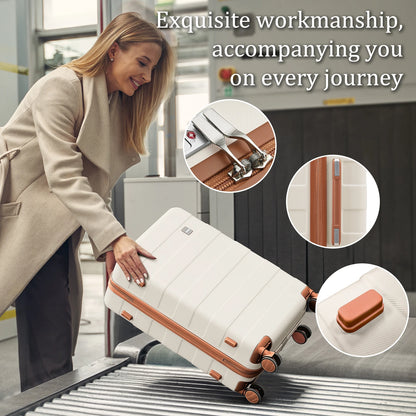 imiomo Travel Luggage Set – Hard Shell Lightweight Carry-On Suitcase with Travel Bag, TSA Lock & Silent Spinner Wheels