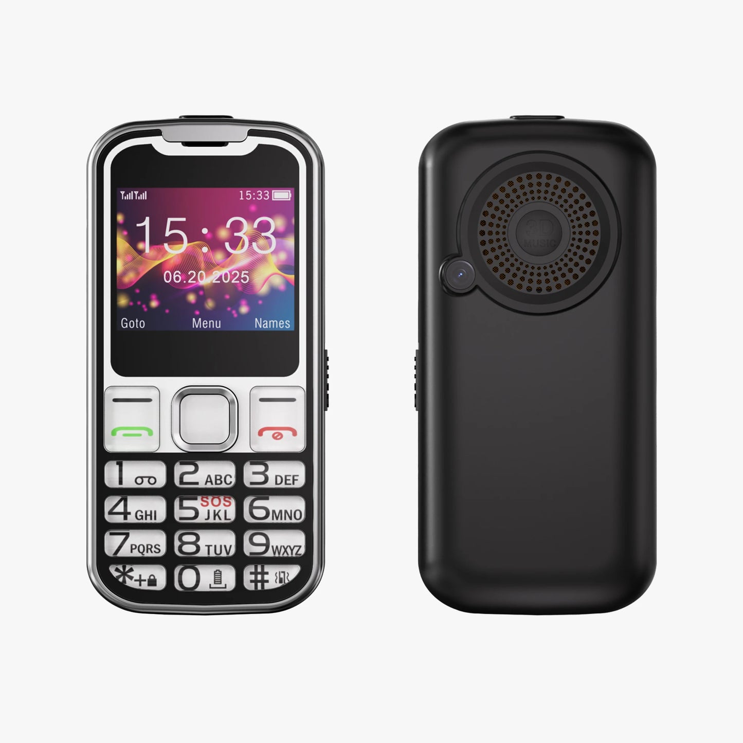 Dual SIM GSM Button Mobile Phone – 2G Standby, Speed Dial, Call Recording, Flashlight, FM Radio, Vibration