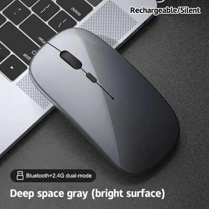 Portable Wireless Mouse Bluetooth 2.4GHz Dual Mode | Silent Ergonomic Mouse for Laptop, PC & MacBook