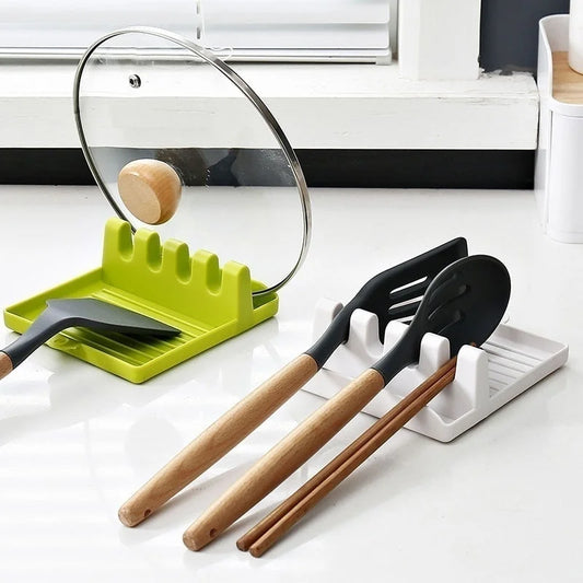 Kitchen Spoon Holder & Spatula Rack Organizer | Non-Slip Chopsticks Holder for Neat & Tidy Cooking Space