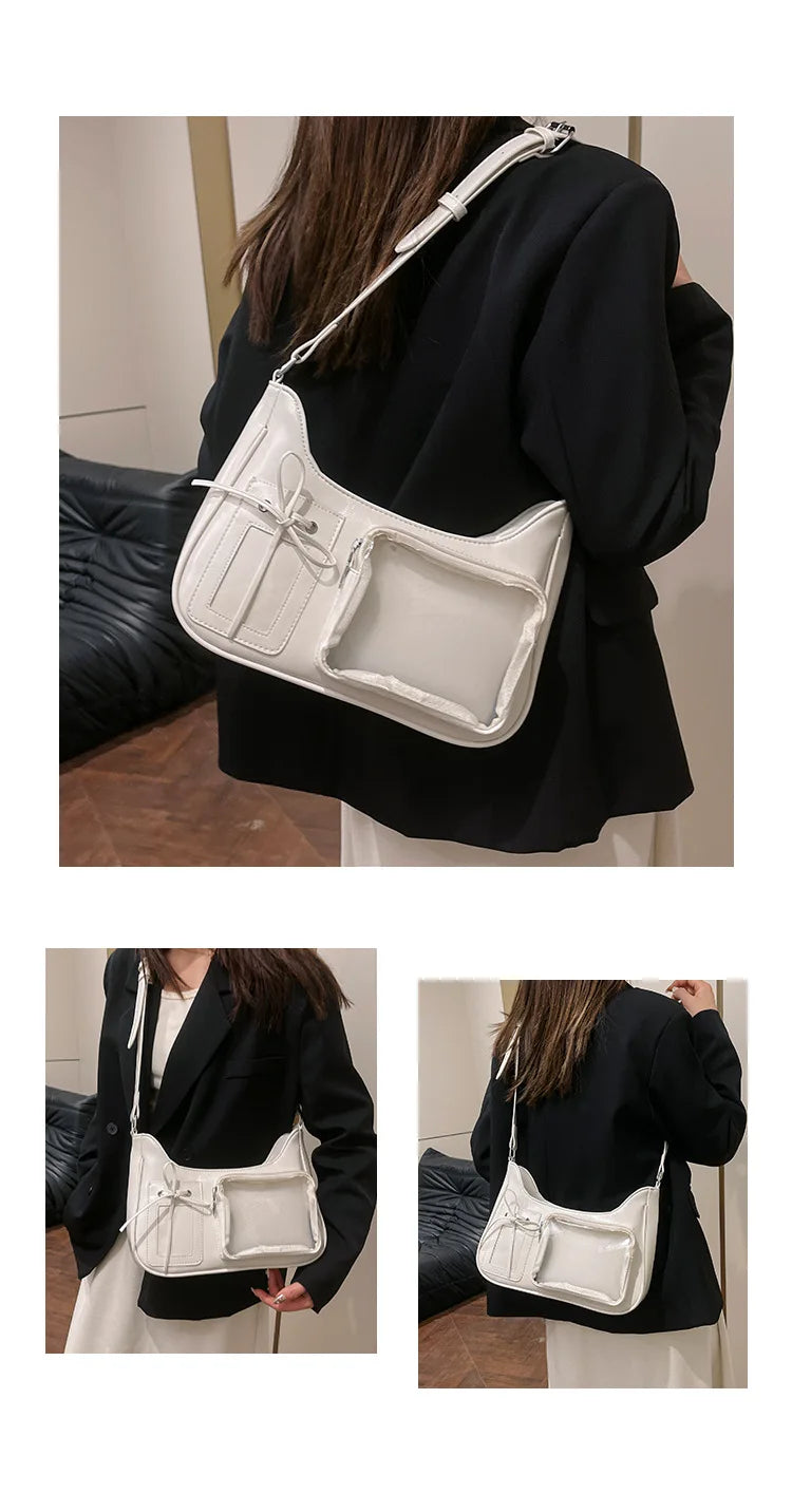 Women’s Korean Transparent Ita Shoulder Bag – Japanese Preppy Designer School Crossbody Purse