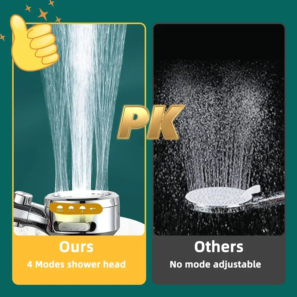 High Pressure Handheld LED Shower Head | Adjustable Water-Saving Showerhead with Digital Temperature Display & Pressurized Spray