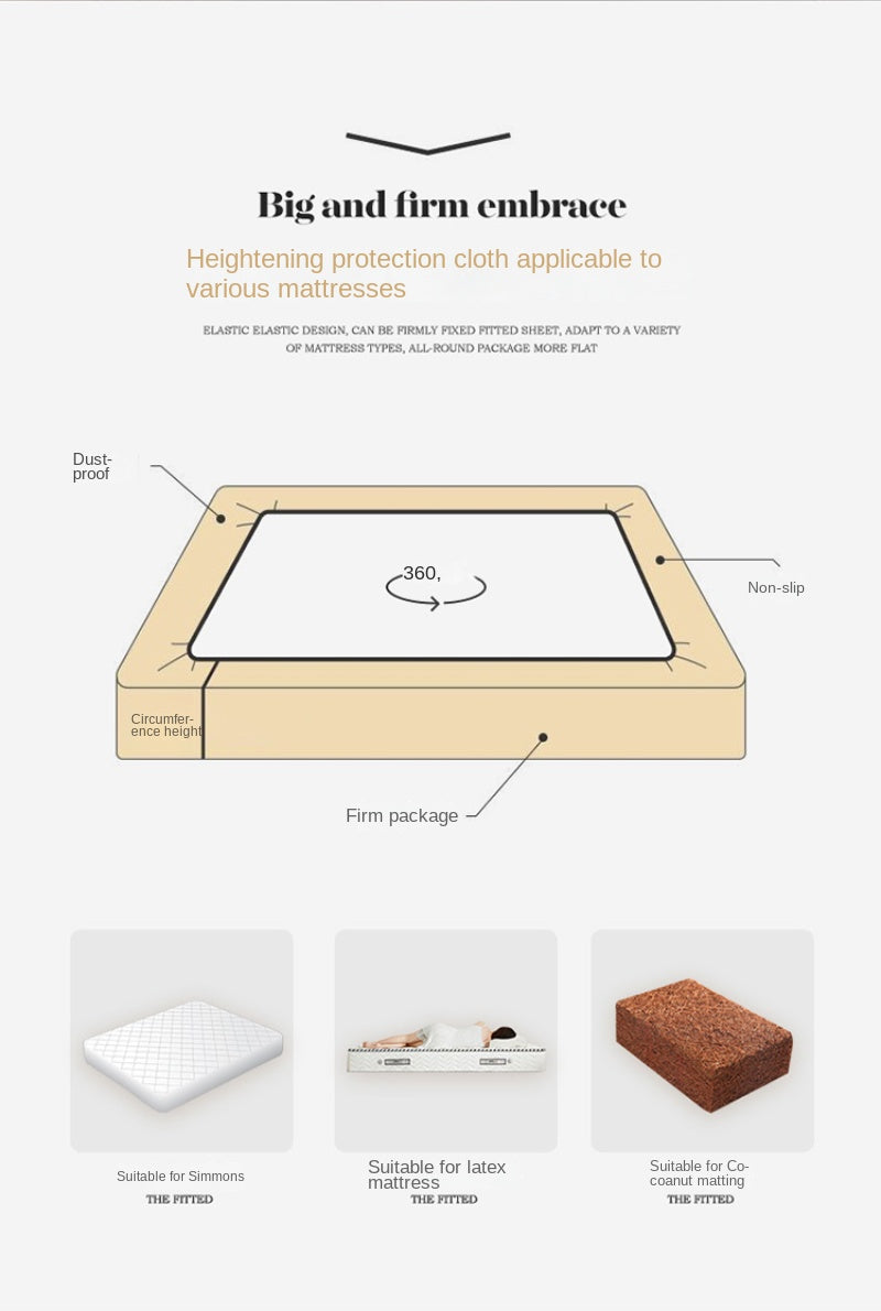 Winter Warm Solid Flannel Fitted Sheet | Elastic Band Mattress Protector | King Size 180x200cm | Milk Velvet Bed Sheet
