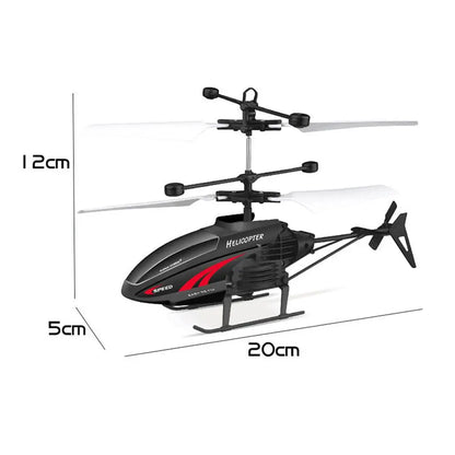 Mini Remote Control Flying Helicopter Toy – Rechargeable Infrared Sensor Drone Plane with USB Charging
