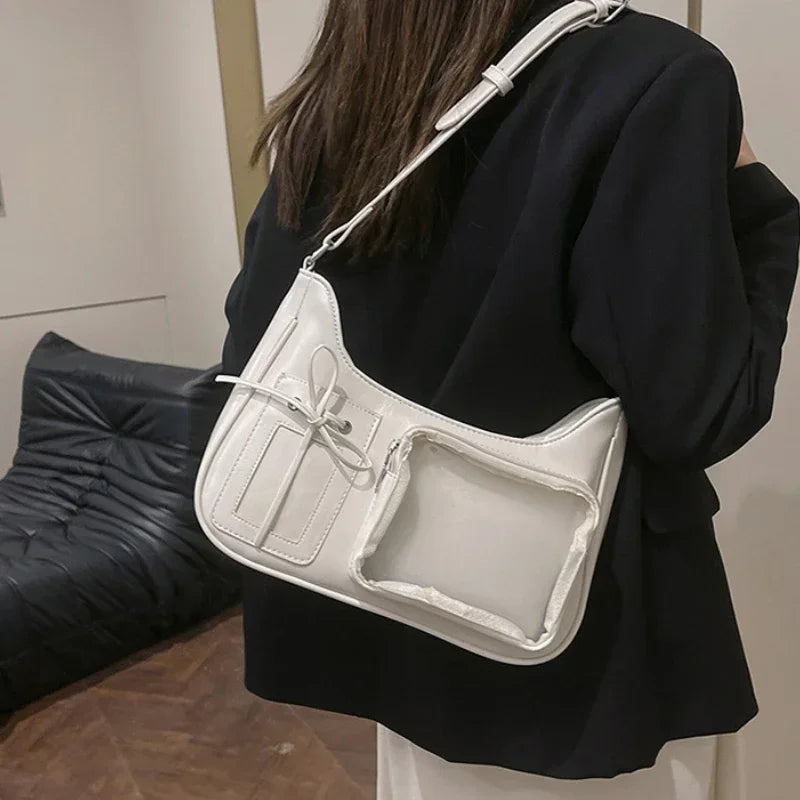 Women’s Korean Transparent Ita Shoulder Bag – Japanese Preppy Designer School Crossbody Purse
