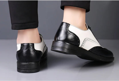 Italian Men’s Oxford Dress Shoes – Elegant Classic Brogue Formal Shoes for Business & Fashion (Zapatos Formales De Hombre)