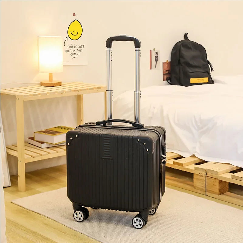 Travel Boarding Suitcase – Japanese-Style Retro Lightweight Trolley Case with Password Lock, Student Carry-On Luggage