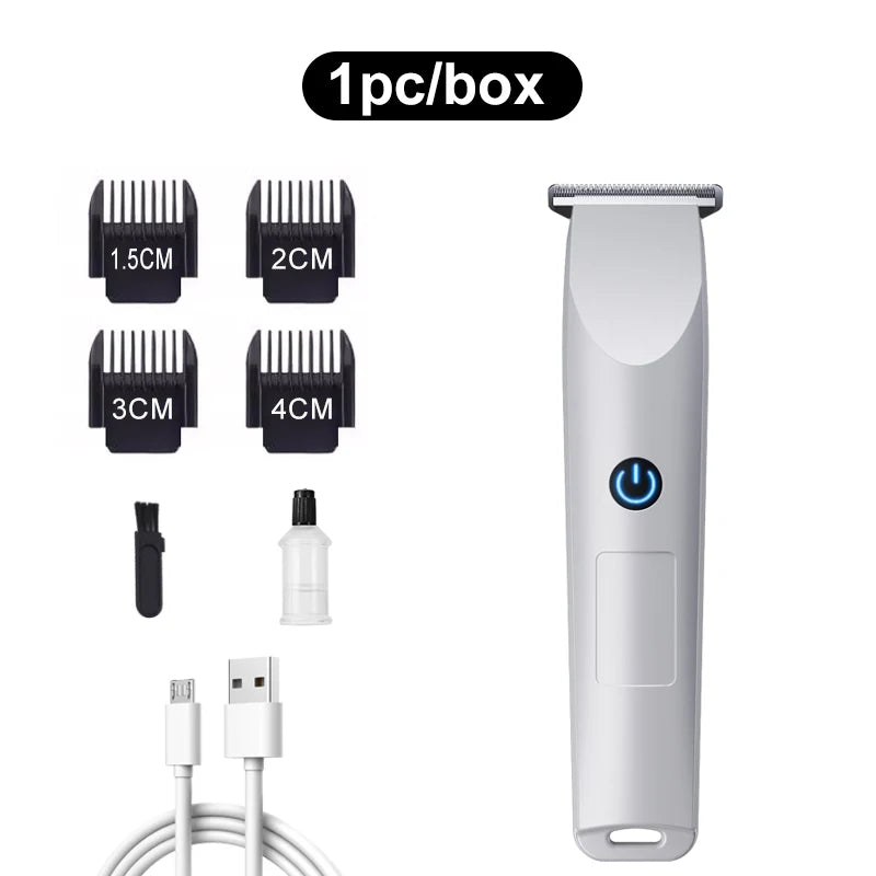 Small Hair Clipper for Home Use – USB Rechargeable, Portable with Replaceable Nozzle