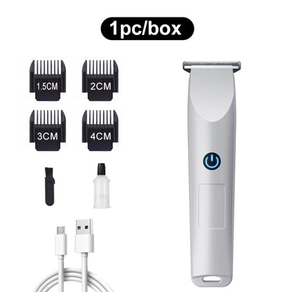 Small Hair Clipper for Home Use – USB Rechargeable, Portable with Replaceable Nozzle
