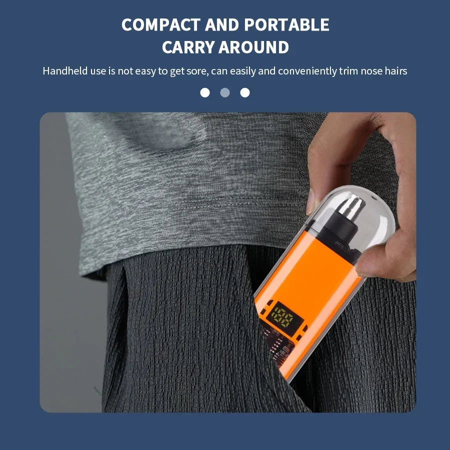 Electric Ear & Nose Hair Trimmer – Portable Painless Groomer for Men