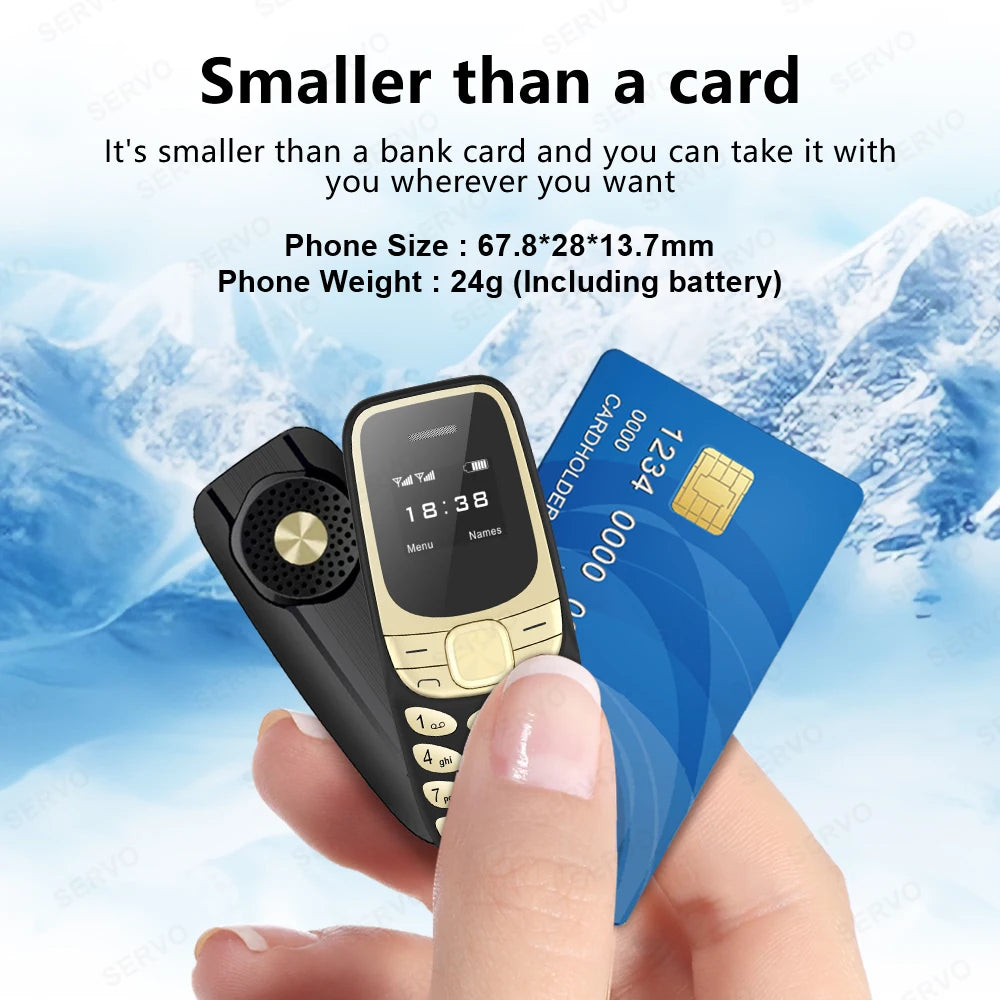 Mini Mobile Phone Dual SIM – Magic Voice, Auto Call Recorder, Bluetooth Dial, Blacklist, 2G Small Cellphone