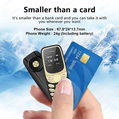 Mini Mobile Phone Dual SIM – Magic Voice, Auto Call Recorder, Bluetooth Dial, Blacklist, 2G Small Cellphone