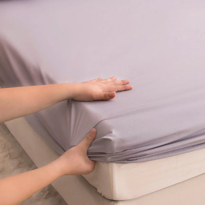 Waterproof Fitted Bed Sheet With 360 Elastic Band Bedsheet Bedspreads for Single Double King Queen Size Mattress Protector Cover
