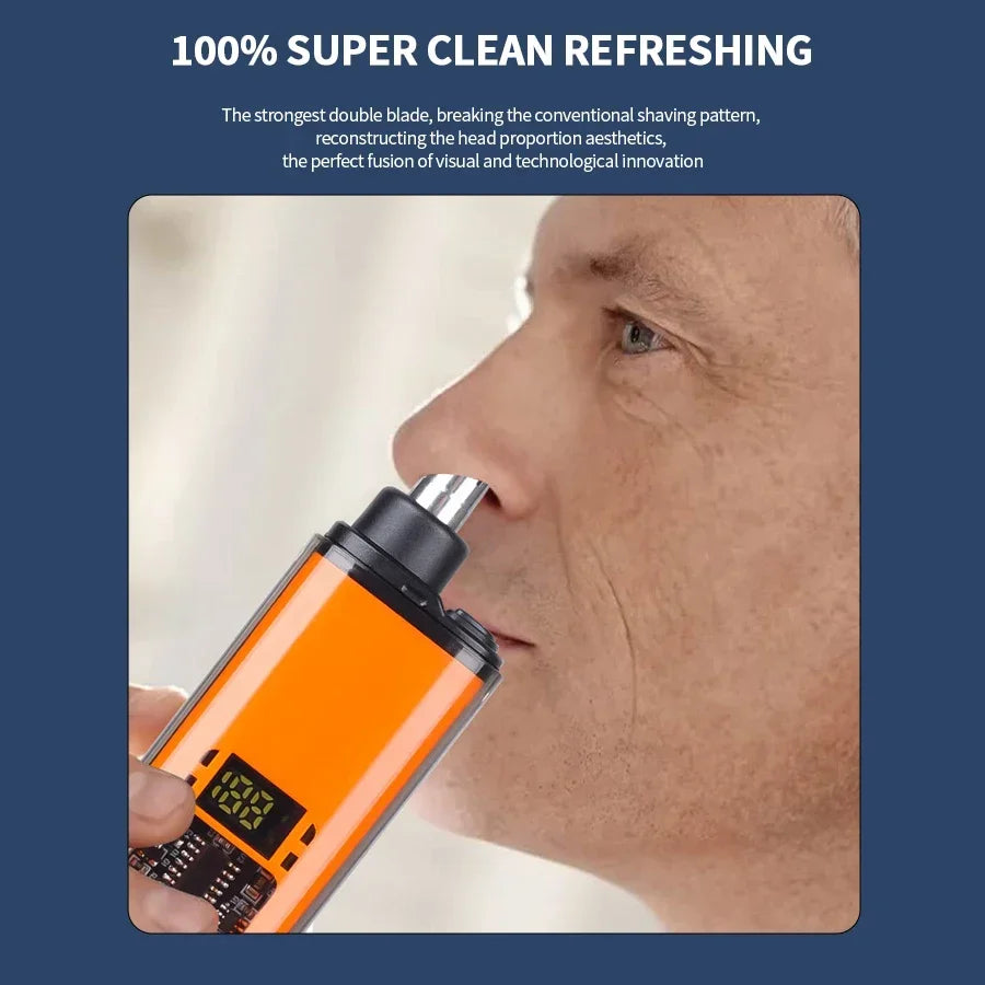 Electric Ear & Nose Hair Trimmer – Portable Painless Groomer for Men