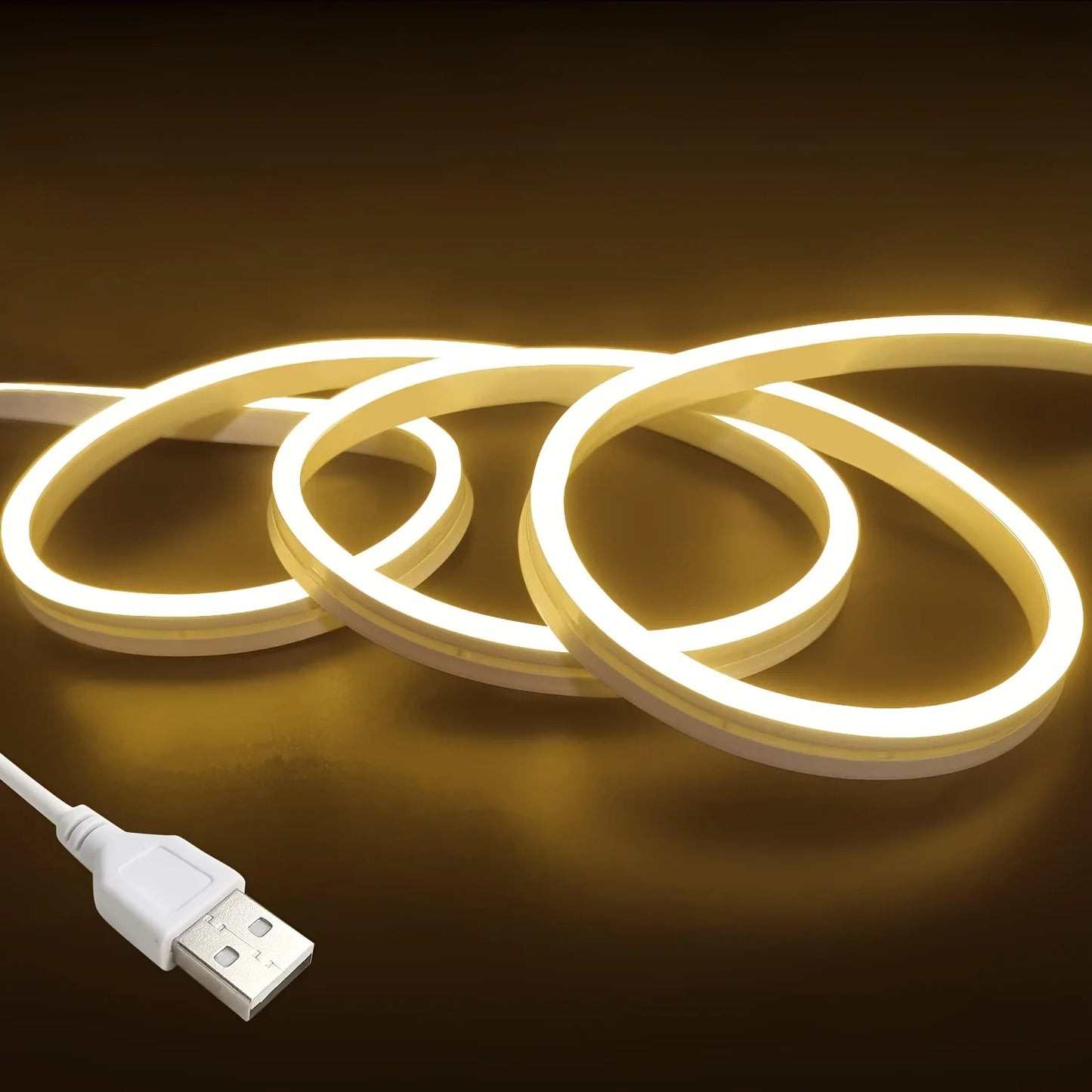 USB LED Neon Strip Light – 5V Dimmable Touch Sensor Flexible Waterproof Silicone Light for Home & Outdoor Decor