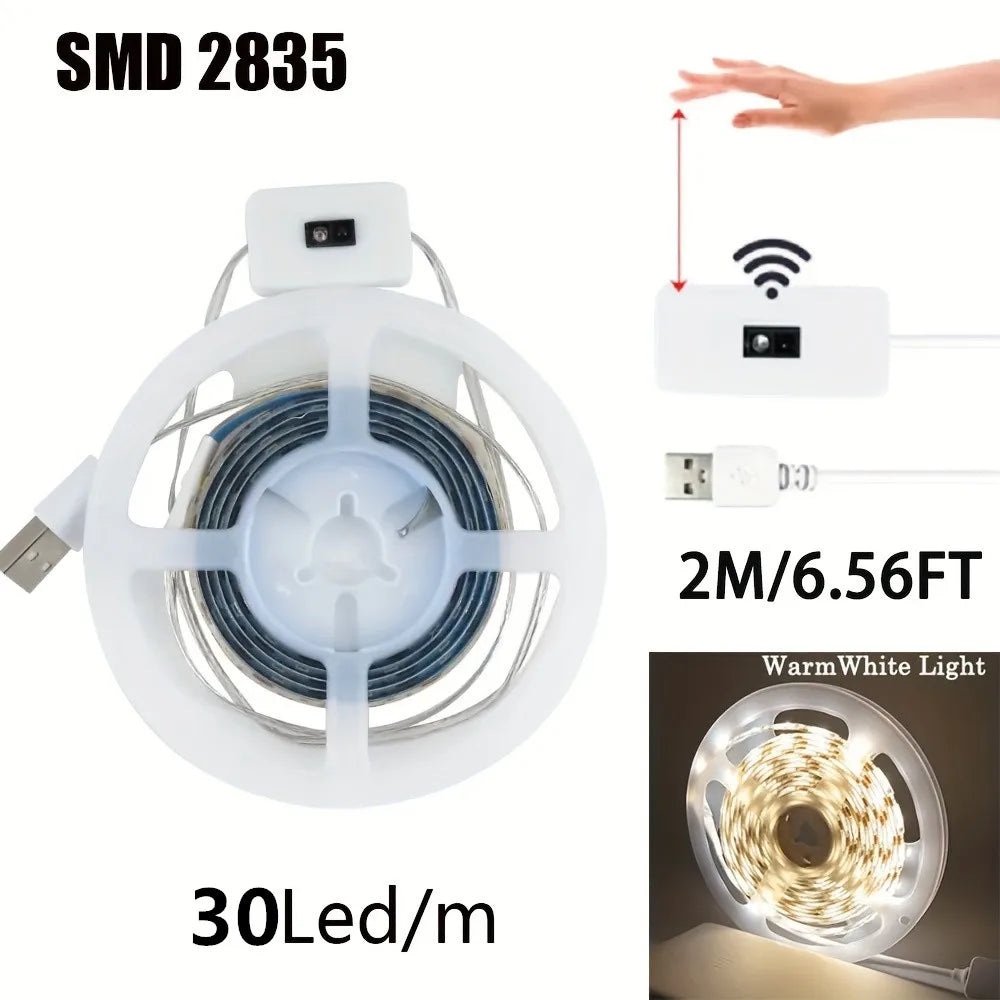 LED Strip Light with Motion Sensor – USB Powered Dimmable Lighting