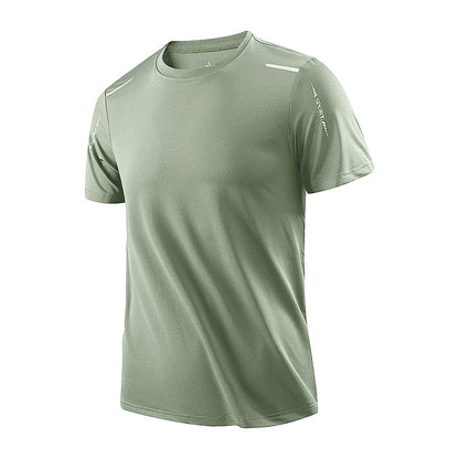 CHRLCK Men’s Quick-Dry Running T-Shirt – Breathable Outdoor Sports Short Sleeve Tee for Summer