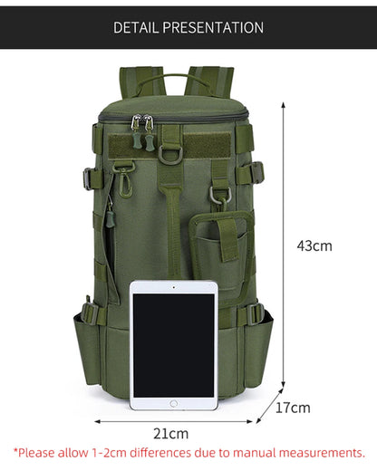 Tactical Fishing Backpack – Multifunctional Tackle Bag with Rod Holders & Outdoor Storage for Camping, Hiking & Fishing