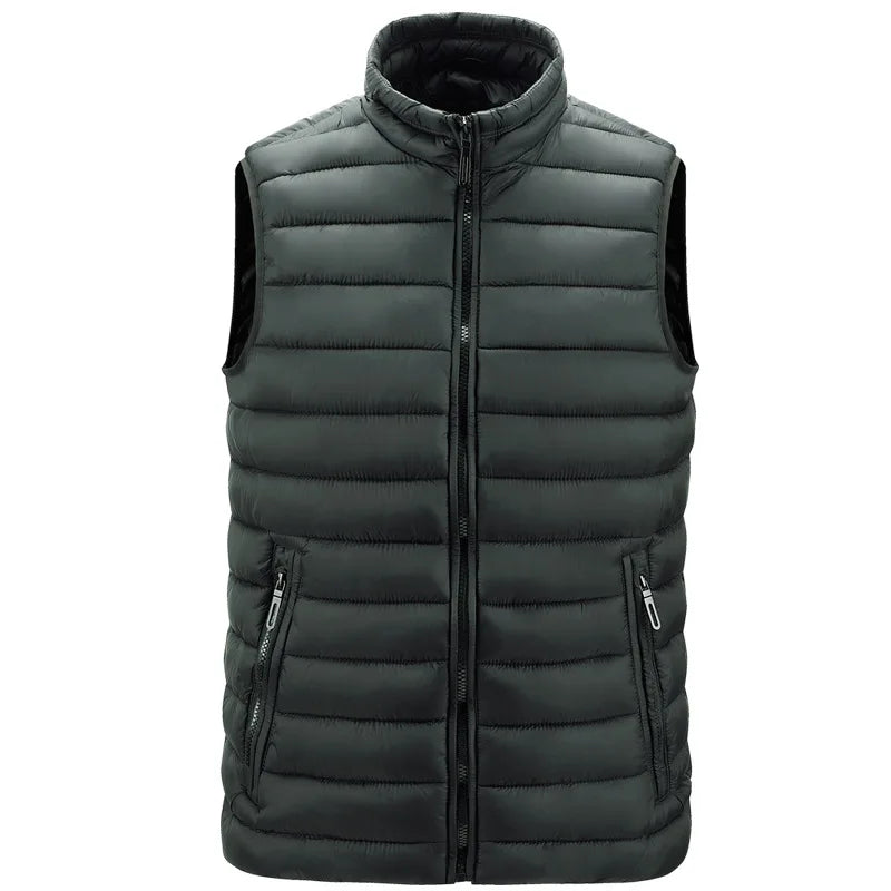 Men’s Ultra-Light Down Waistcoat – Oversized Waterproof Slim Fit Sleeveless Vest with White Duck Down