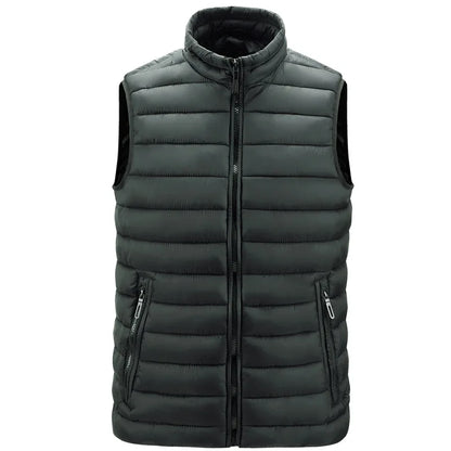 Men’s Ultra-Light Down Waistcoat – Oversized Waterproof Slim Fit Sleeveless Vest with White Duck Down
