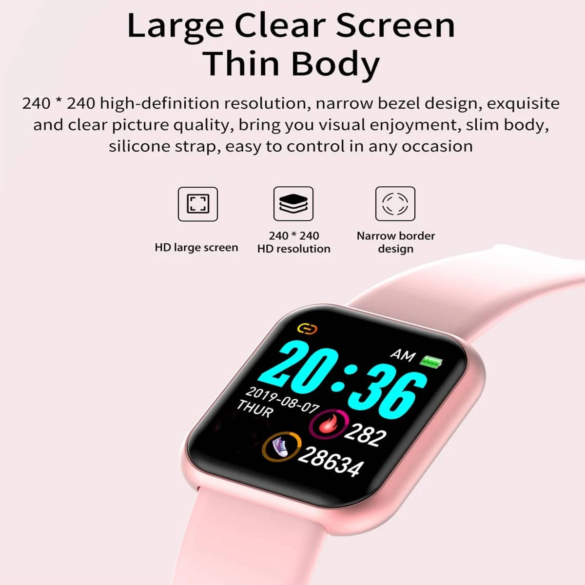 Smart Watch 2025 – Bluetooth Sports Fitness Tracker with Music Control, Sleep & Step Monitor for Men & Women