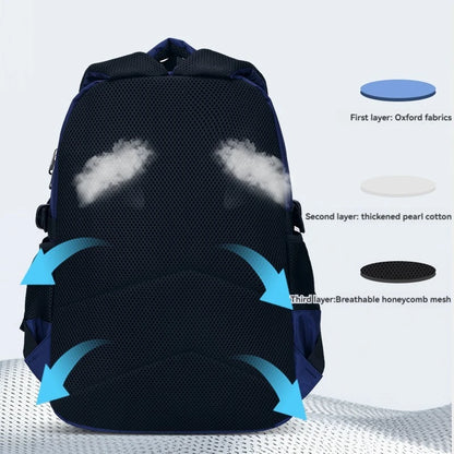 Children’s School Backpack – Lightweight Large Capacity Shoulder Bag for Boys (Grades 1–6, Ages 6–12)