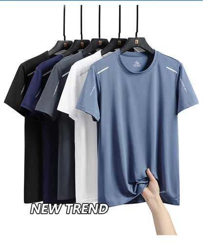 CHRLCK Men’s Quick-Dry Running T-Shirt – Breathable Outdoor Sports Short Sleeve Tee for Summer