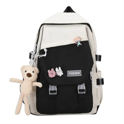 Nylon Book Bag – Multifunctional Waterproof Large Capacity Backpack for Boys & Girls